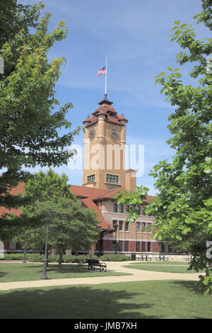 Union Square park springfield illinois Foto Stock