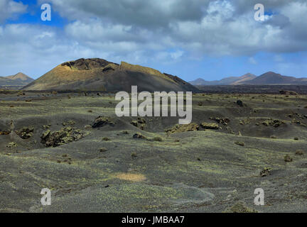 Il Parco Nazionale di Timanfaya (Parque Nacional de Timanfaya) in Lanzarote Foto Stock