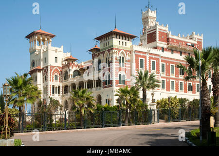 Aegypten ha, Alessandria, Al-Haramlik Palace in Al-Montaza royal gardens, costruito da Re Fuad I nel 1932 come un palazzo estivo Foto Stock