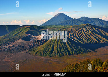 Il Monte Bromo Tengger, Semeru national park in Java Orientale, Indonesia. Foto Stock