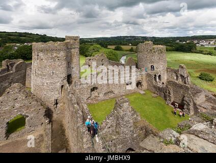Kidwelly Castle in Carmarthenshire Foto Stock
