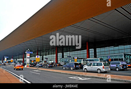 Partenze terminale 3 l'aeroporto internazionale di Pechino CINA Foto Stock