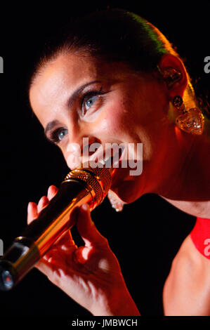 Nelly Furtado esegue concerto teatro greco di los angeles Foto Stock