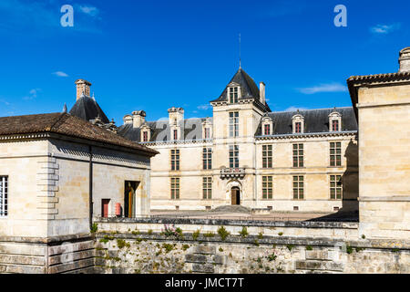 Cadillac Castello (Château des Ducs d'Epernon), Cadillac, un comune nella Gironda dipartimento in Nouvelle-Aquitaine, parte sud-ovest della Francia Foto Stock