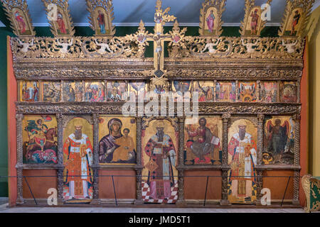 Icone dal Museo Bizantino, a Zante, l'isola di Zante, isole Ionan, Grecia Foto Stock