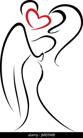 Coppia in amore Illustrazione Vettoriale