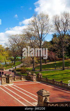 Il Central Park di Bethesda storica fontana nella città di New York Foto Stock