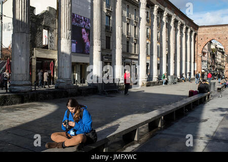 L'Italia, Lombardia, Milano, Colonne di San Lorenzo Foto Stock