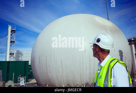 Bio-metano impianto di produzione di Didcot, Regno Unito Foto Stock