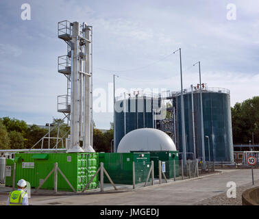 Bio-metano impianto di produzione di Didcot, Regno Unito Foto Stock