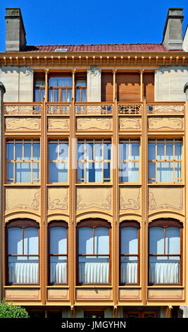 Bruxelles, Belgio. Hotel van Eetvelde (Victor Horta, 1897: Art Nouveau) a 4 Avenue Palmerston Foto Stock