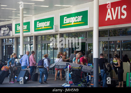 Società di noleggio auto al Cape Town International Airport, Cape Town, Sud Africa Foto Stock