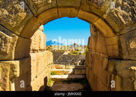 Antica Colosseo in Tunisia Foto Stock