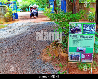 Cambogia Siem Reap Museo della Guerra Cambogia solo ingresso uno in Cambogia Foto Stock