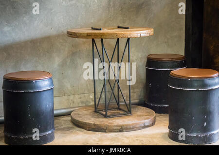 In stile retrò insieme di mobili nel coffee shop, stock photo Foto Stock