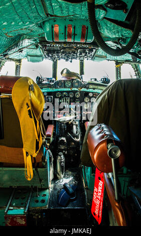 Il Cockpit della stella di segnalazione utilizzati da USAF per la continua sorveglianza radar e di individuazione precoce nelle zone militari. Foto Stock