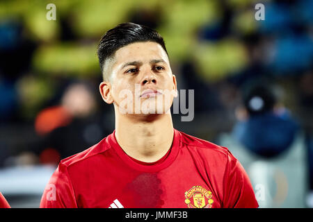 Marcos Rojo nel match 1/8 finali di Europa League tra FC 'Rostov' e 'Manchester Regno", 09 marzo 2017 a Rostov-on-Don, in Russia. Foto Stock