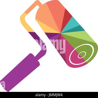 Icona per il FAI DA TE per lavori di ristrutturazione, il lavoro e la decorazione di una casa Illustrazione Vettoriale