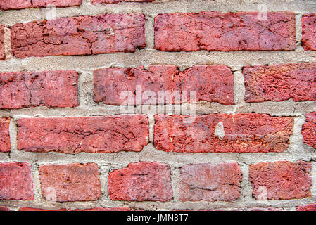 Muro di mattoni lato closeup macro Foto Stock