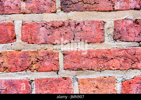 Muro di mattoni lato closeup macro Foto Stock