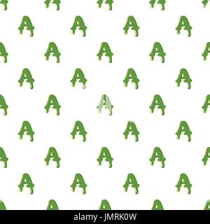 Lettera A fatto di melma verde Illustrazione Vettoriale