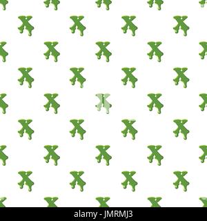 Lettera X fatta di melma verde Illustrazione Vettoriale