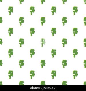 Numder 5 fatto di melma verde Illustrazione Vettoriale