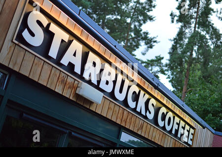 Starbucks Coffee, Center Parcs Elveden Forest Foto Stock