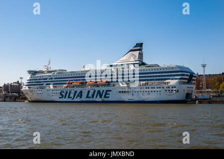 Serenad Silja nel porto di Helsinki. Foto Stock