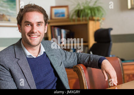 Foto: Capo del Consiglio di Edimburgo Adam McVey - Ritratti - City Chambers Foto Stock