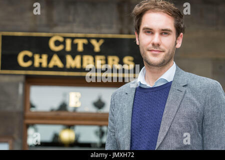 Foto: Capo del Consiglio di Edimburgo Adam McVey - Ritratti - City Chambers Foto Stock