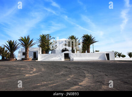 Chiesa Ermita de las Nieves, isola di Lanzarote, Isole Canarie, Spagna. Foto Stock