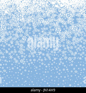 Sfondo di neve. I fiocchi di neve seamless pattern. Inverno nevoso sfondo senza giunture. Foto Stock