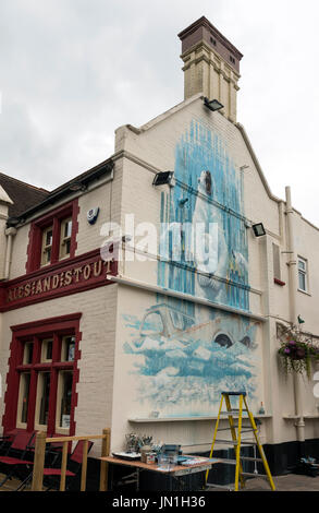 Bristol, Regno Unito. 29 Luglio, 2017. UPFEST. Il più grande d'Europa street art festival è in corso in Bristol. 29 luglio 2017 Carolyn Eaton/ Alamy News live Foto Stock