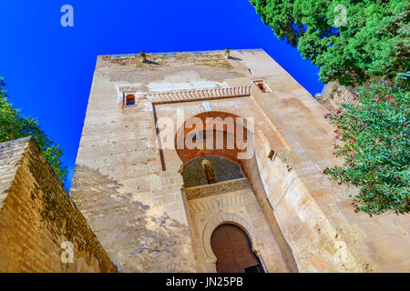 Porta della giustizia,puerta de la Justicia,l'Alhambra di Granada, Andalusia,l'Europa: la più imponente cancello complesso alhambra, n Foto Stock