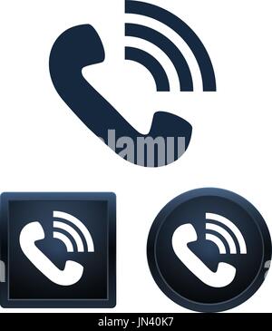 Icone del telefono su sfondo bianco per i tuoi progetti. Illustrazione Vettoriale icone. Illustrazione Vettoriale