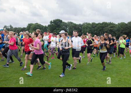 Park Run in Leamington Spa Warwickshire Foto Stock