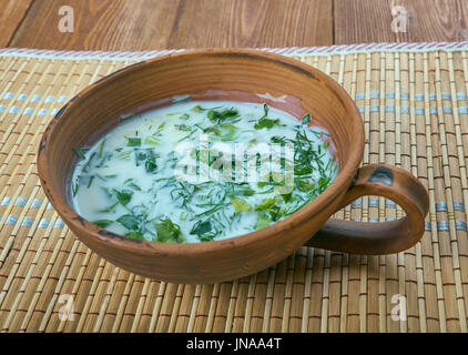 Macnabrdosh - armeno zuppa fredda. close up Foto Stock