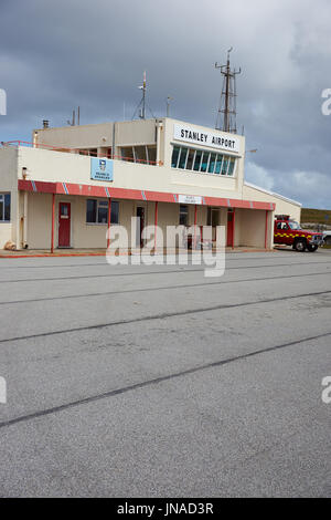 Terminal dell aeroporto di Stanley nelle isole Falkland Foto Stock