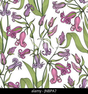 Floral seamless pattern. fiore. Sfondo piastrelle floreali texture ornamentali con fiori. primavera fioriscono garden Foto Stock