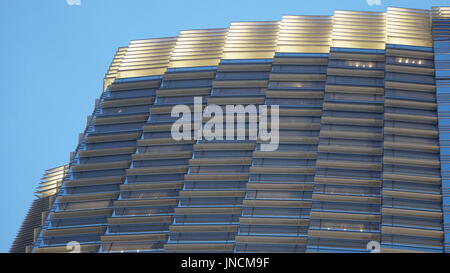 Basso angolo di vista hotel di Las vegas Foto Stock