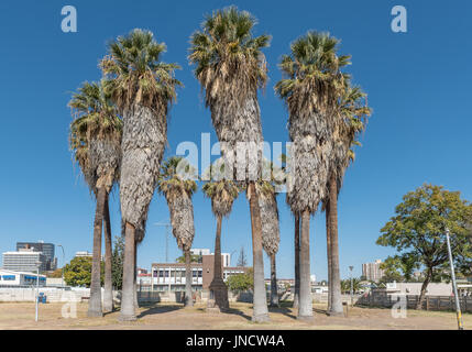 A Windhoek, Namibia - Giugno 17, 2017: la campagna Owambo Memorial presso la stazione ferroviaria di Windhoek Foto Stock