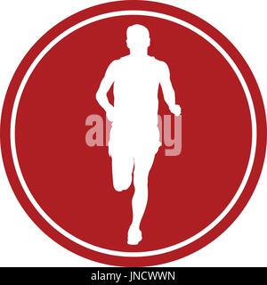 Sport icona segno maschio atleta runner acceso Illustrazione Vettoriale