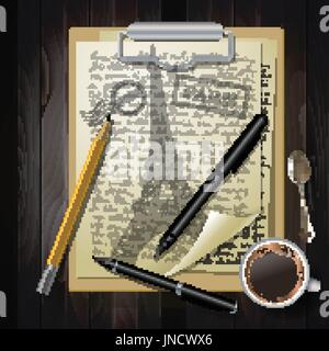 Più fogli di carta bianca Illustrazione Vettoriale