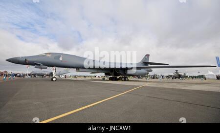 Rockwell B-1 Lancer bombardiere supersonico in mostra statica al Royal International Air Tattoo Foto Stock
