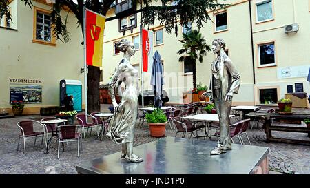 Sculture di fanes famoso scultore Giuliano Vangi a faneser platz in Rastatt, Germania Foto Stock