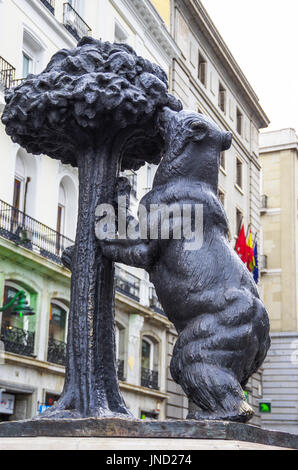 La statua di Orso e corbezzolo da Madrid capitale della Spagna Foto Stock