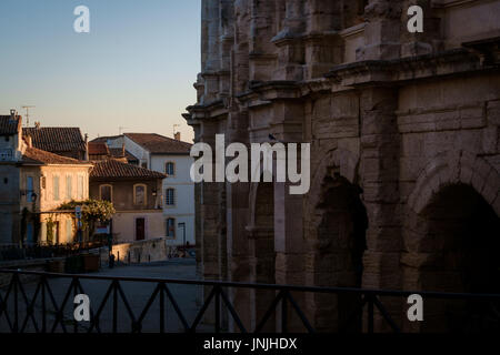 L'arena romana di Arles, Provenza, Francia Foto Stock