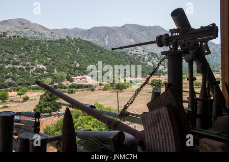 Cimeli della battaglia di creta durante la II Guerra Mondiale nei pressi di Chania a Creta Foto Stock