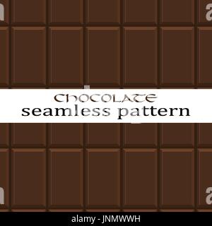 Seamless marrone cioccolato pattern in stile realistico Illustrazione Vettoriale